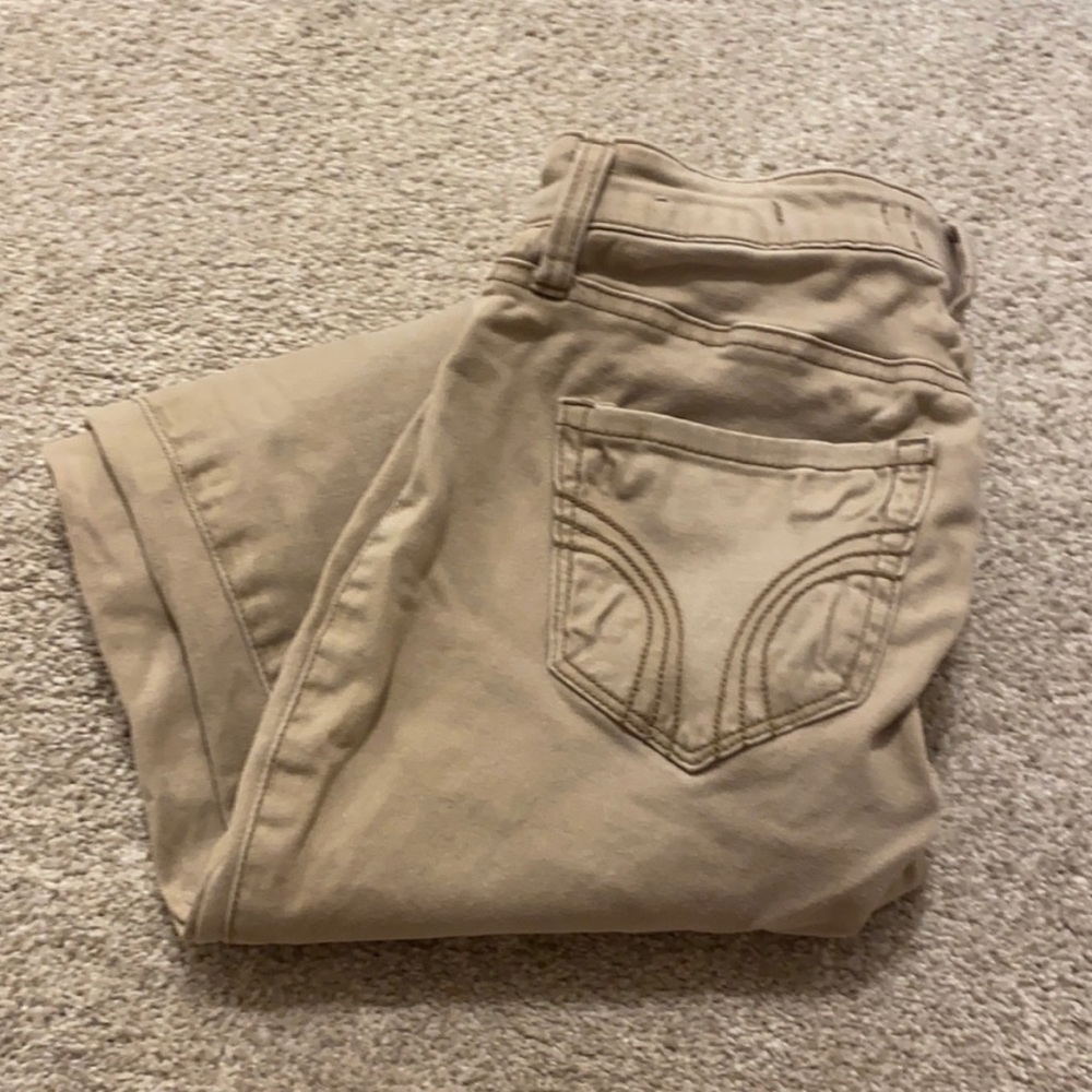 Low rise super skinny khaki jeans